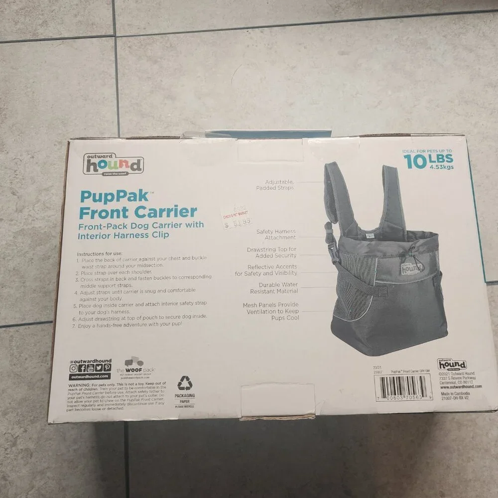 Front Carrier Backpack for Dog - 1 pc
